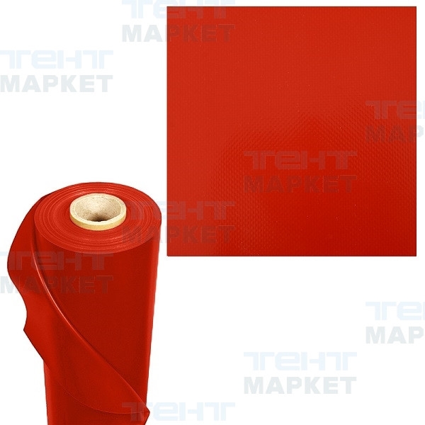 Тентовая ткань ПВХ 600 г/м2, рулон 1,5 х 50 м (красная)