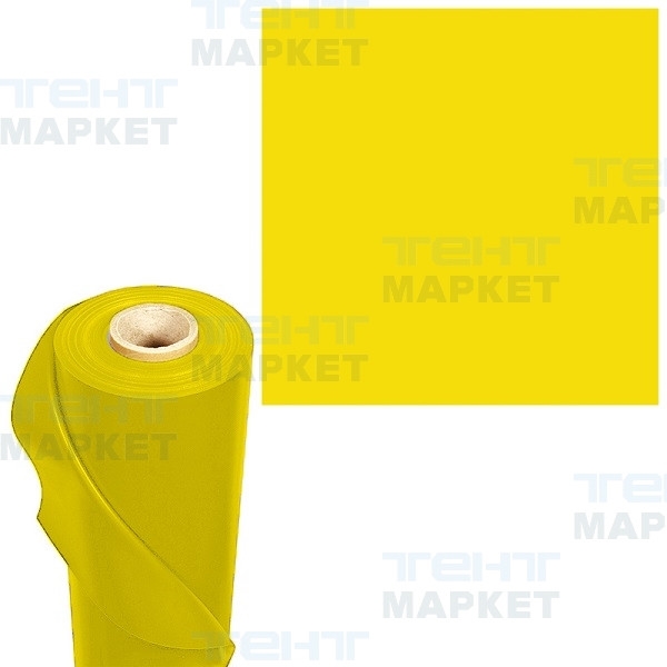 Тентовая ткань ПВХ 600 г/м2, рулон 1,5 х 50 м (жёлтая)