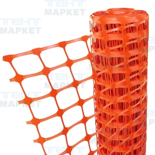 Сетка 1 х 50 м "Аварийное ограждение А-90" (170 гр/м2, ячейка 40х90 мм), оранжевая
