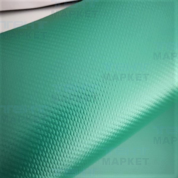 Тентовая ткань ПВХ 650 г/м2, ширина 2,5 м (зелёная)